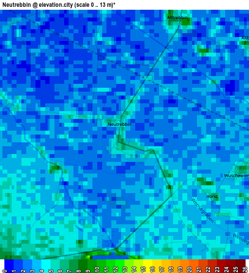 Neutrebbin elevation map