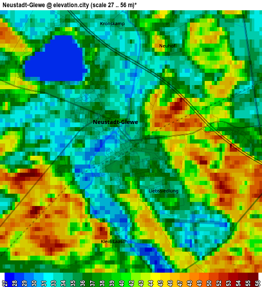 Neustadt-Glewe elevation map