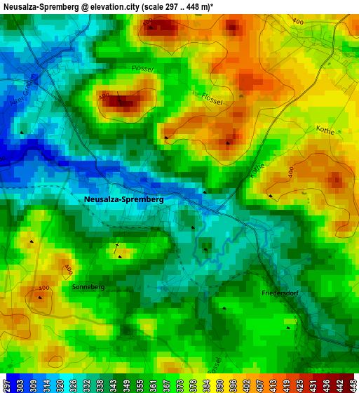 Neusalza-Spremberg elevation map