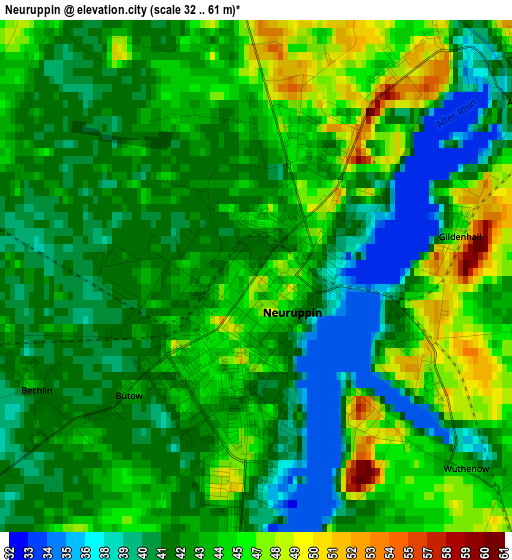 Neuruppin elevation map