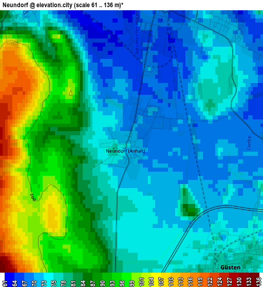 Neundorf elevation map