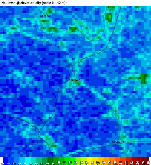 Neulewin elevation map