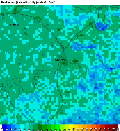 Neukirchen elevation map