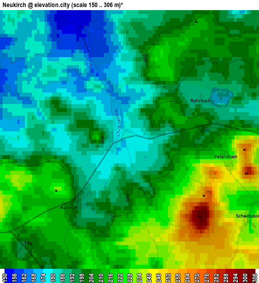 Neukirch elevation map