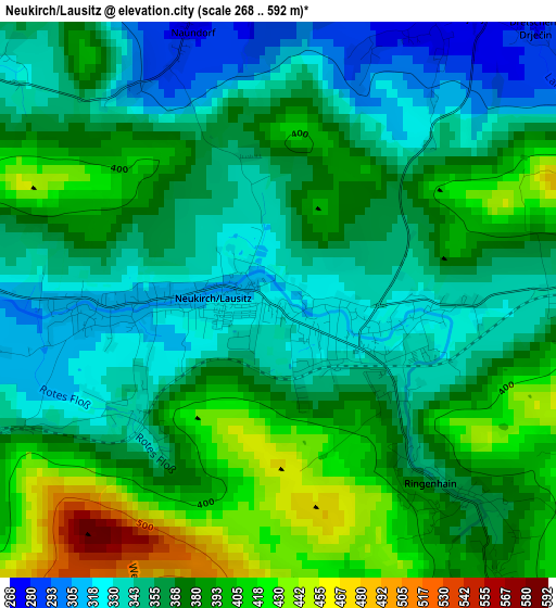 Neukirch/Lausitz elevation map