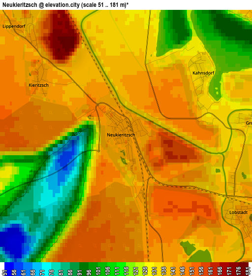 Neukieritzsch elevation map