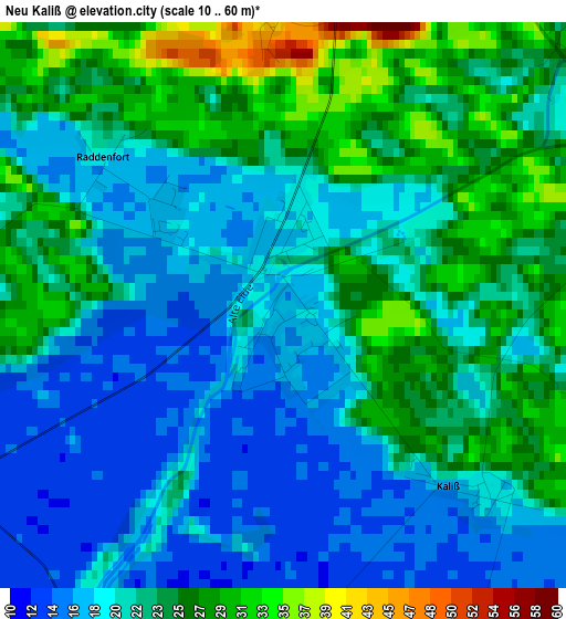 Neu Kaliß elevation map