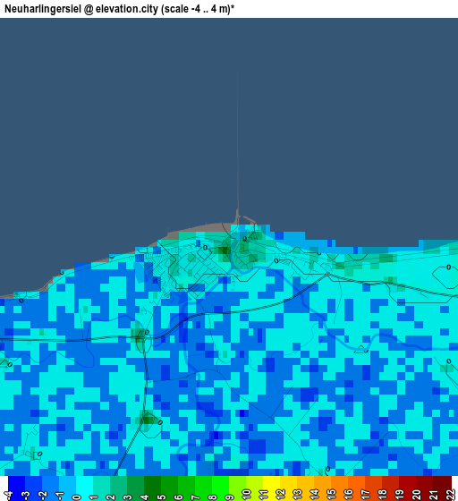 Neuharlingersiel elevation map