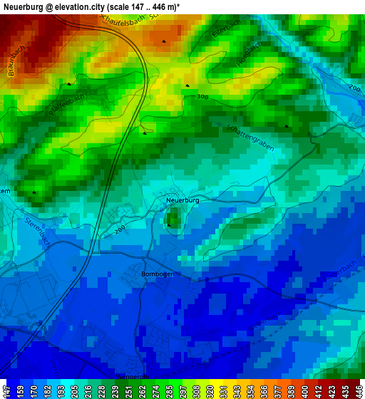 Neuerburg elevation map