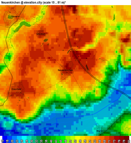 Neuenkirchen elevation map