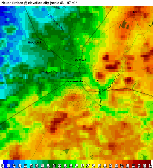 Neuenkirchen elevation map