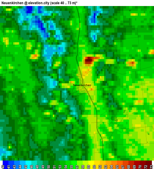 Neuenkirchen elevation map