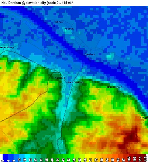 Neu Darchau elevation map