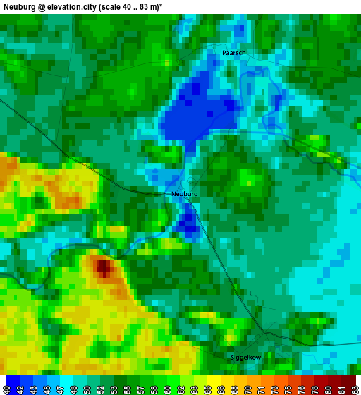 Neuburg elevation map