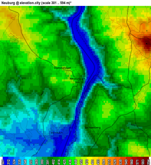 Neuburg elevation map