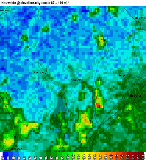 Nauwalde elevation map