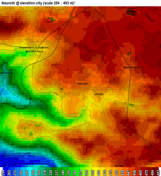 Nauroth elevation map