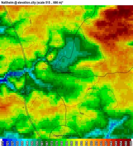 Nattheim elevation map