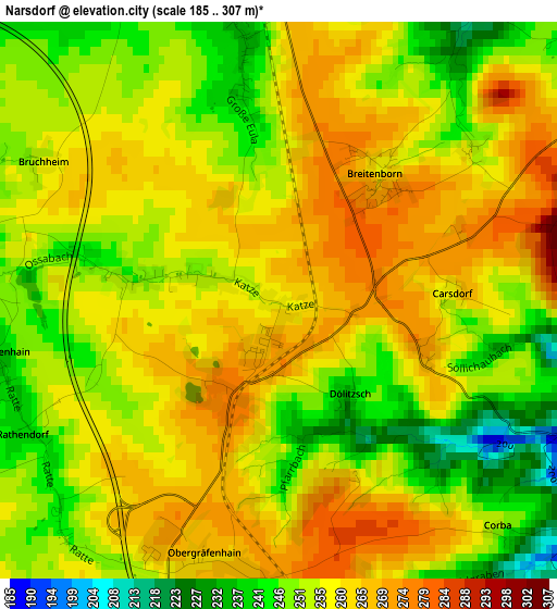 Narsdorf elevation map