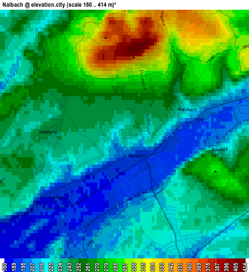 Nalbach elevation map