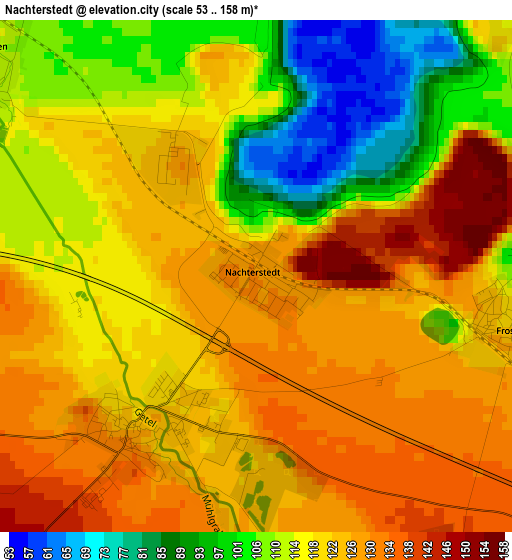 Nachterstedt elevation map