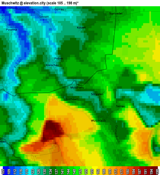 Muschwitz elevation map