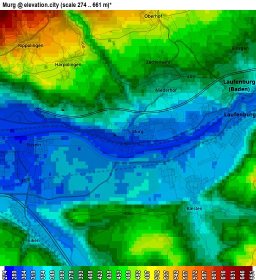 Murg elevation map