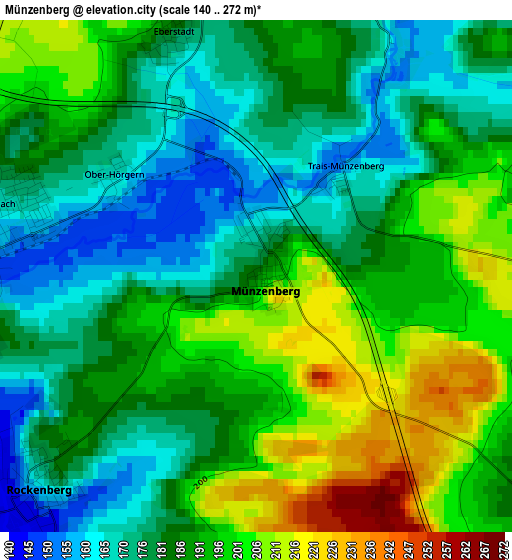 Münzenberg elevation map