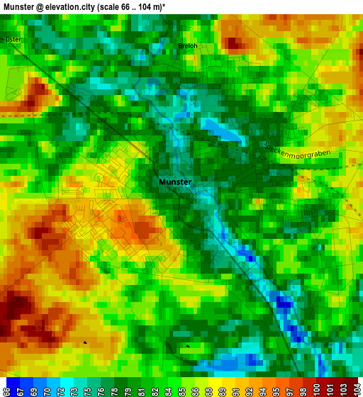 Munster elevation map