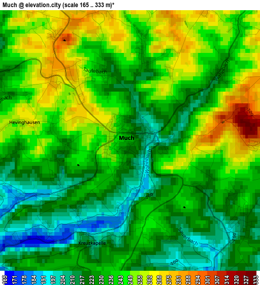 Much elevation map
