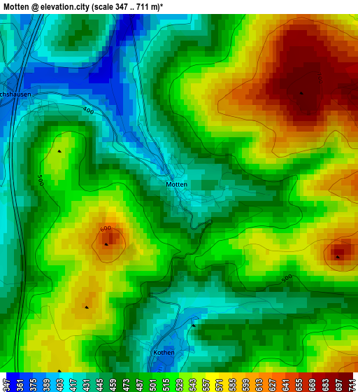 Motten elevation map