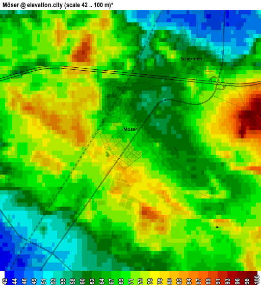 Möser elevation map