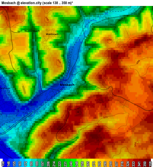 Mosbach elevation map