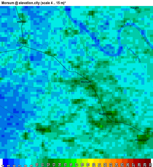 Morsum elevation map