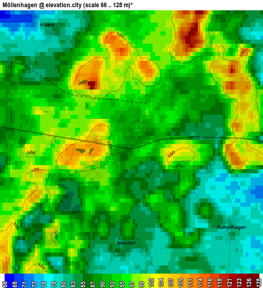 Möllenhagen elevation map