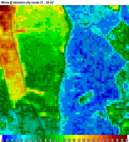 Mirow elevation map