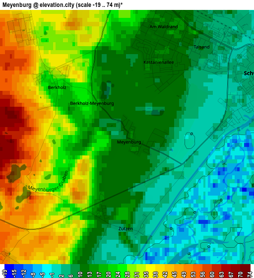 Meyenburg elevation map