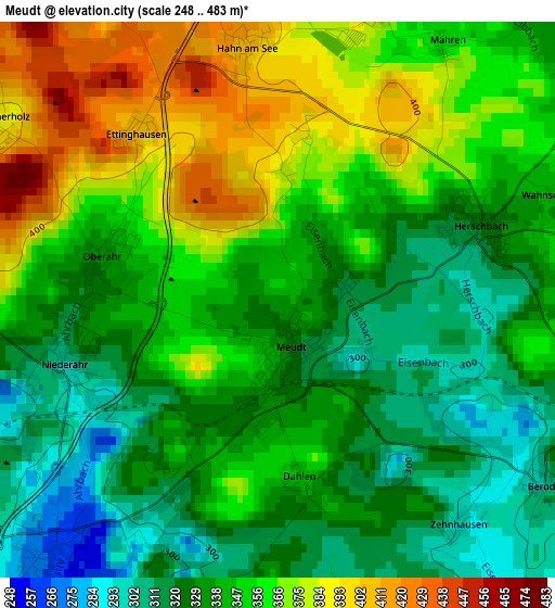 Meudt elevation map