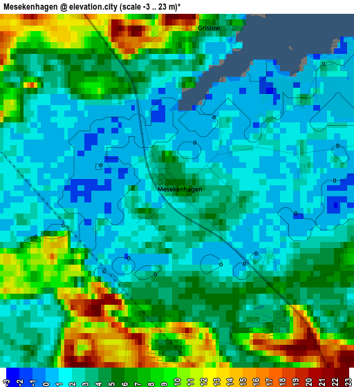 Mesekenhagen elevation map