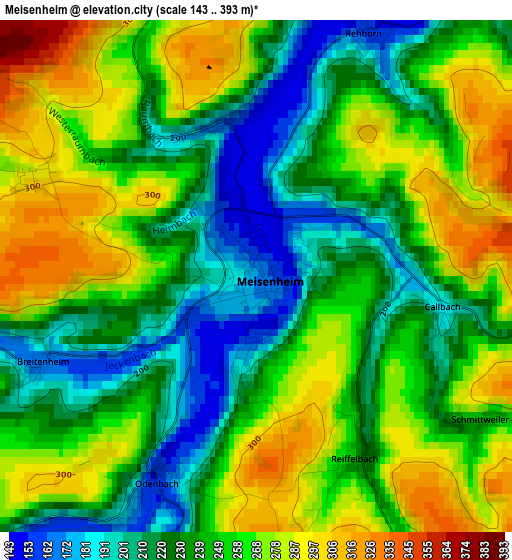 Meisenheim elevation map