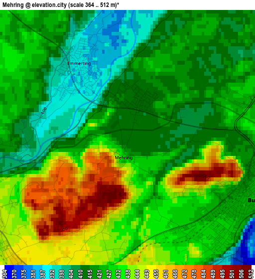 Mehring elevation map