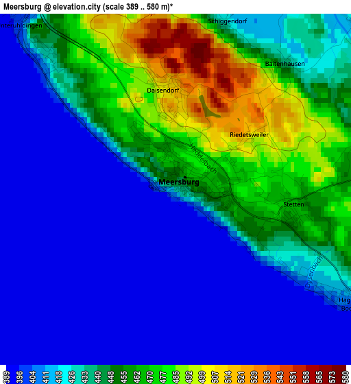 Meersburg elevation map