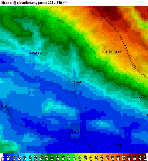 Meeder elevation map