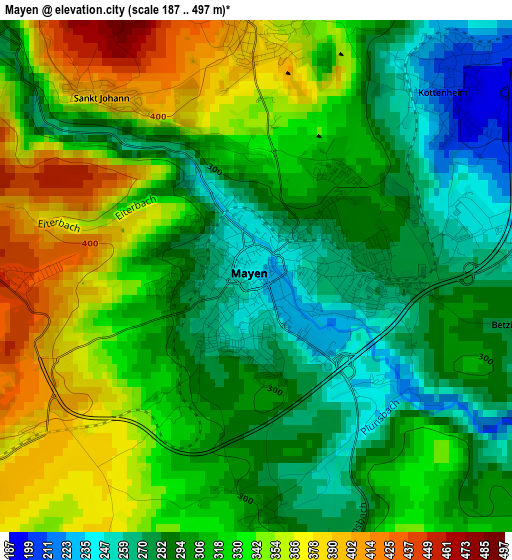 Mayen elevation map