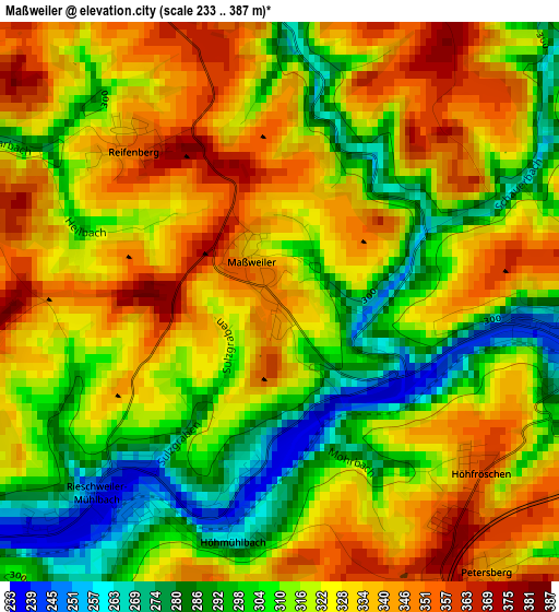 Maßweiler elevation map