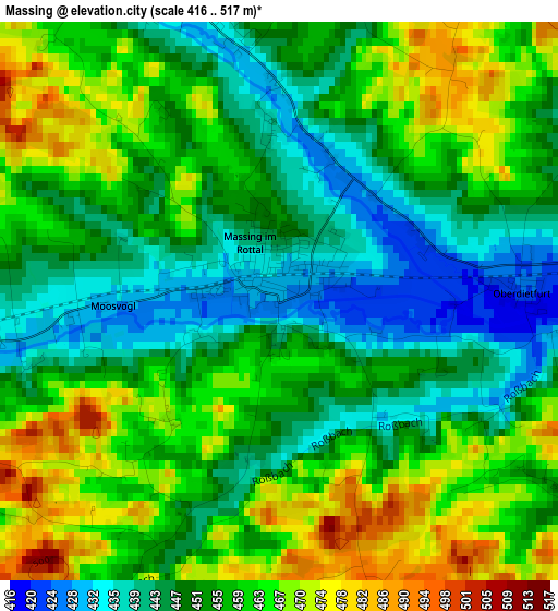 Massing elevation map