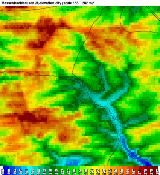 Massenbachhausen elevation map