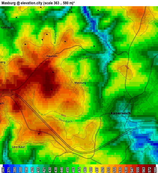 Masburg elevation map