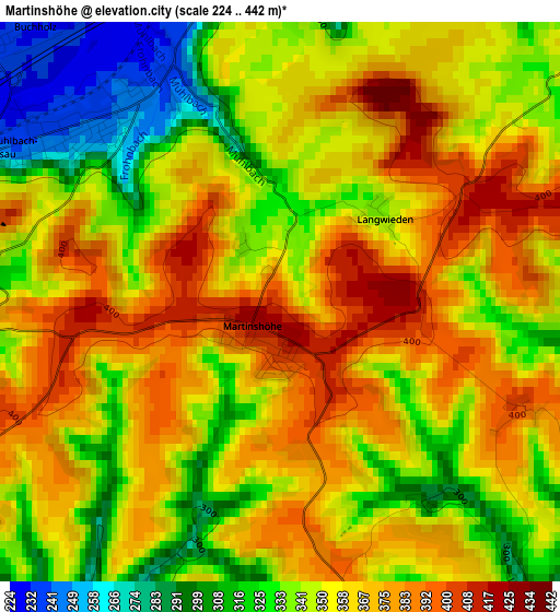 Martinshöhe elevation map