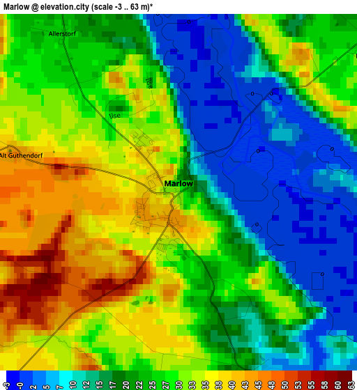 Marlow elevation map